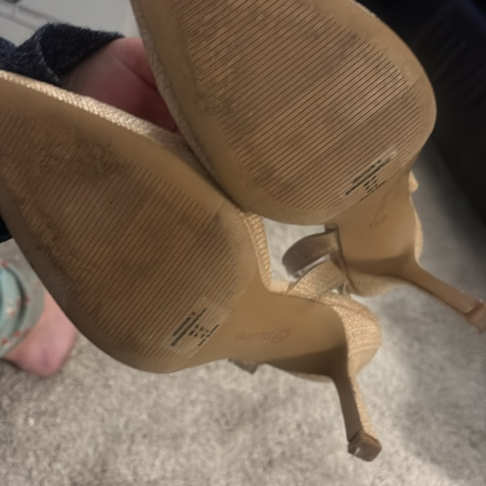 The Drop klara Chic Tan Slingback Heels raffia rattan size 10 - Picture 5 of 9
